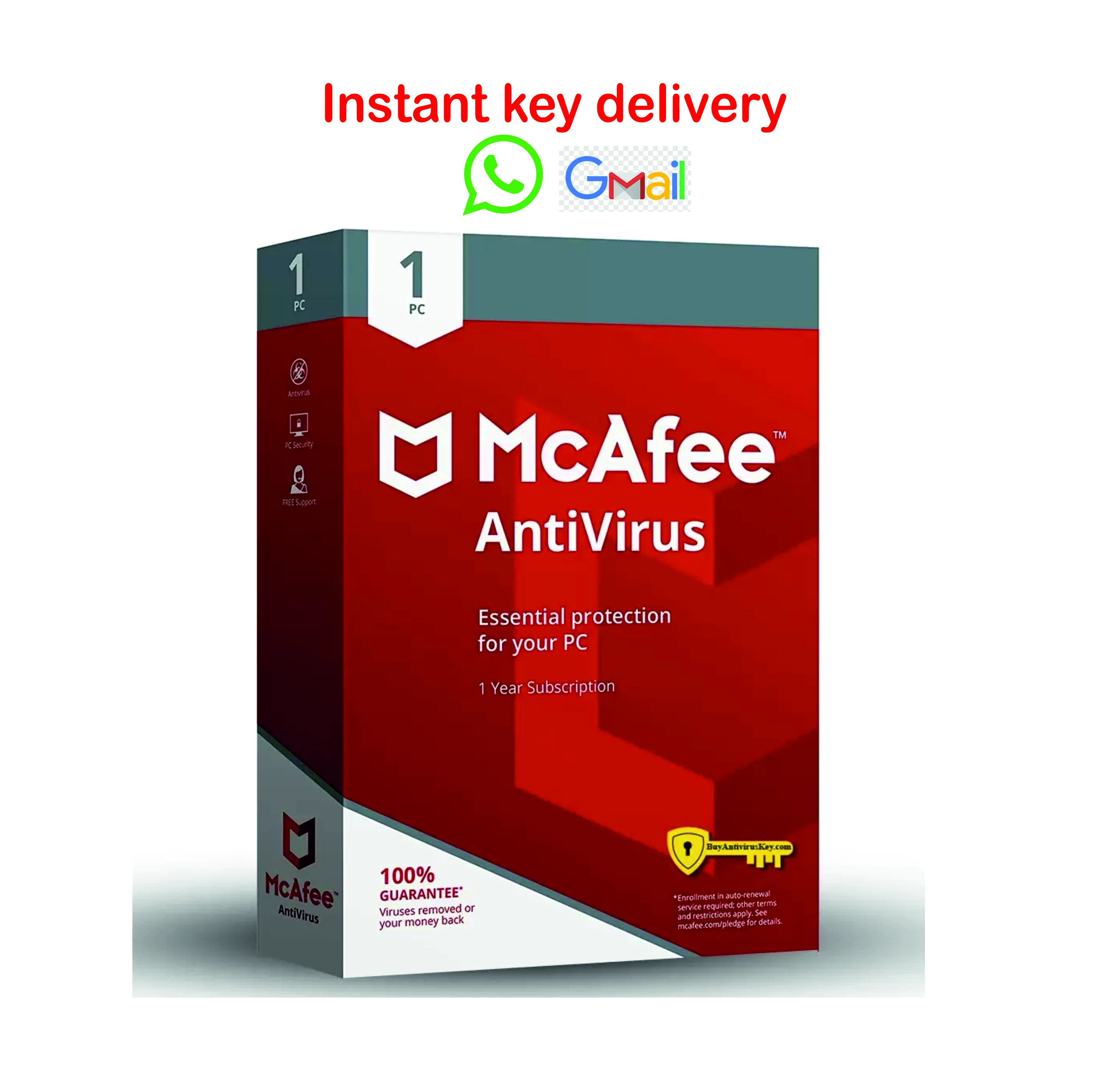 McAfee Antivirus  Single User 1 Year